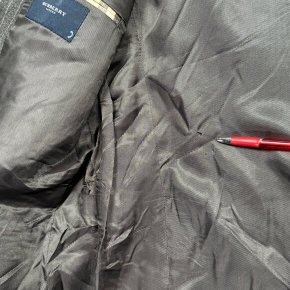 VTG Burberry London Kensington Pinstripe Blazer Wool Double Breasted 42 Reg - Picture 7 of 13